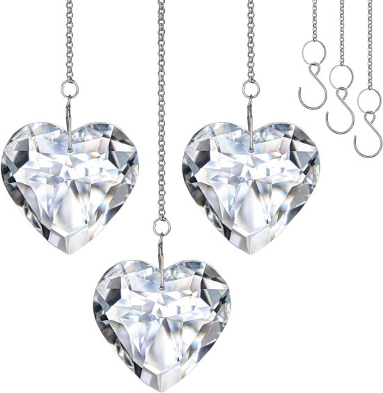 H&D HYALINE & DORA 50 mm Geometrie Kristal Hart Zonnevanger