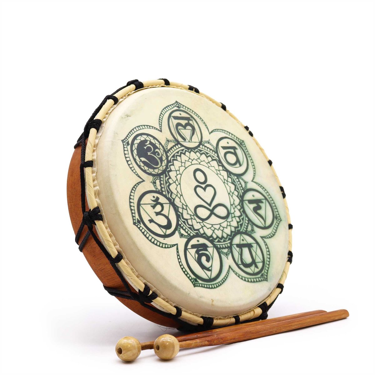Chakra Sjamanistische Drum met Stokken - 25cm