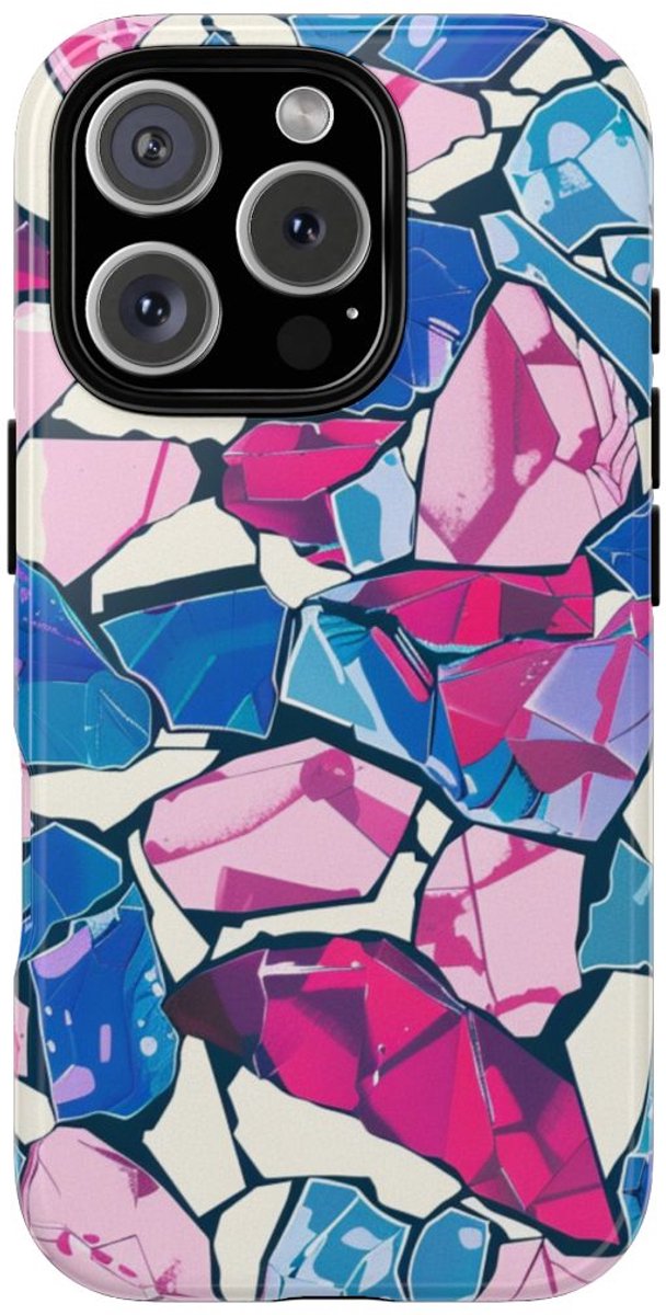 Kleurrijk Kristalpatroon – Telefoonhoesje Geschikt voor iPhone 16 Pro