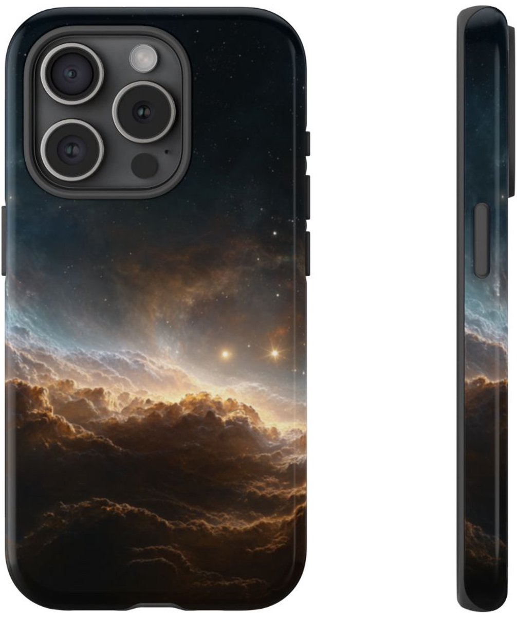 Kosmische Nevel en Sterren – Telefoonhoesje Geschikt voor iPhone 15 Pro