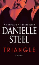 Boekomslag van 'Triangle' van Danielle Steel. Drie personen in silhouet, met de titel 'TRIANGLE'.