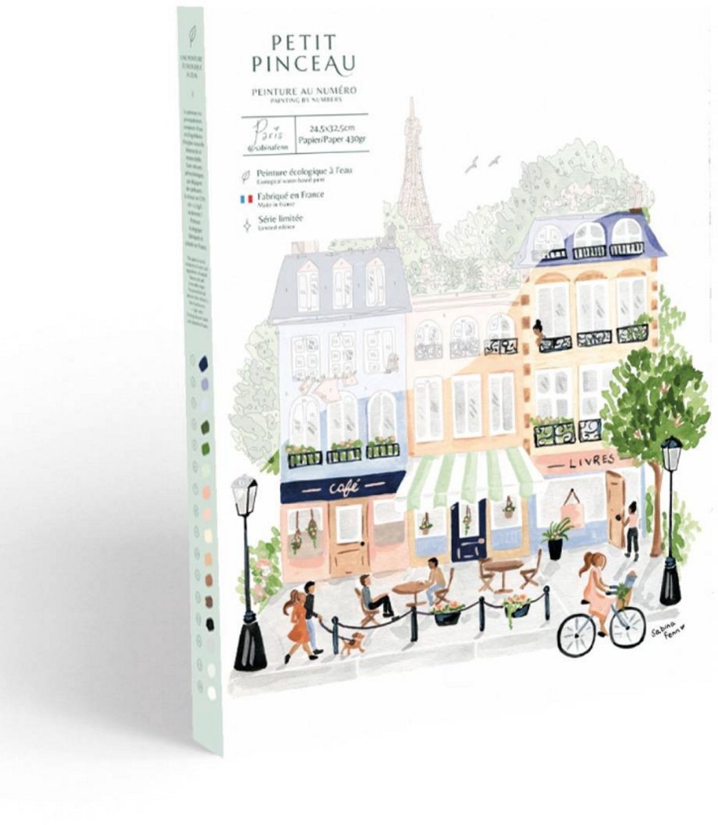 La Petite Epicerie Painting by Number Kit "PARIS" 300g H33xW25.5xL3.5cm genummerde schilderijenset | Creatieve | Hobbyset | kinderen en volwassenen