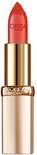 Gouden huls met een glinsterende oranje-rode lipstick punt.