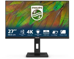 Philips 3000 series 27B1N3800/00 computer monitor 68,6 cm (27") 3840 x 2160 Pixels 4K Ultra HD LCD Zwart