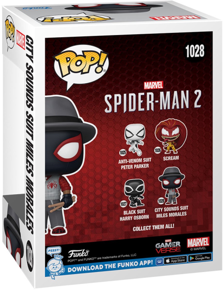 Funko POP Games: Spider-Man 2 - City Sounds Suit Miles Morales speelfiguur thumbnail 3