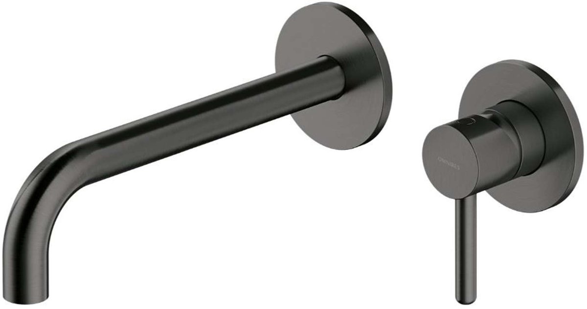 OMNIRES Y - Inbouw wastafelkraan, 2-gats installatie, met inbouwdeel, grafiet Y1215HLGR