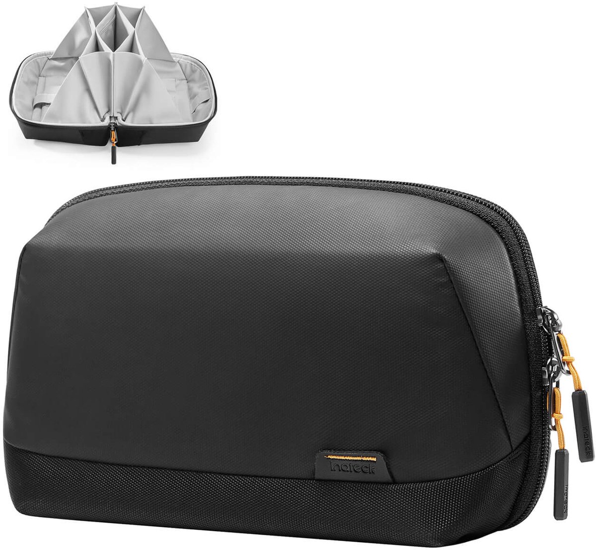 Elektronica Case, spatwaterdichte accessoiretas, gadget organizer tas, USB-kabelorganizer, reisvriendelijk, zwart