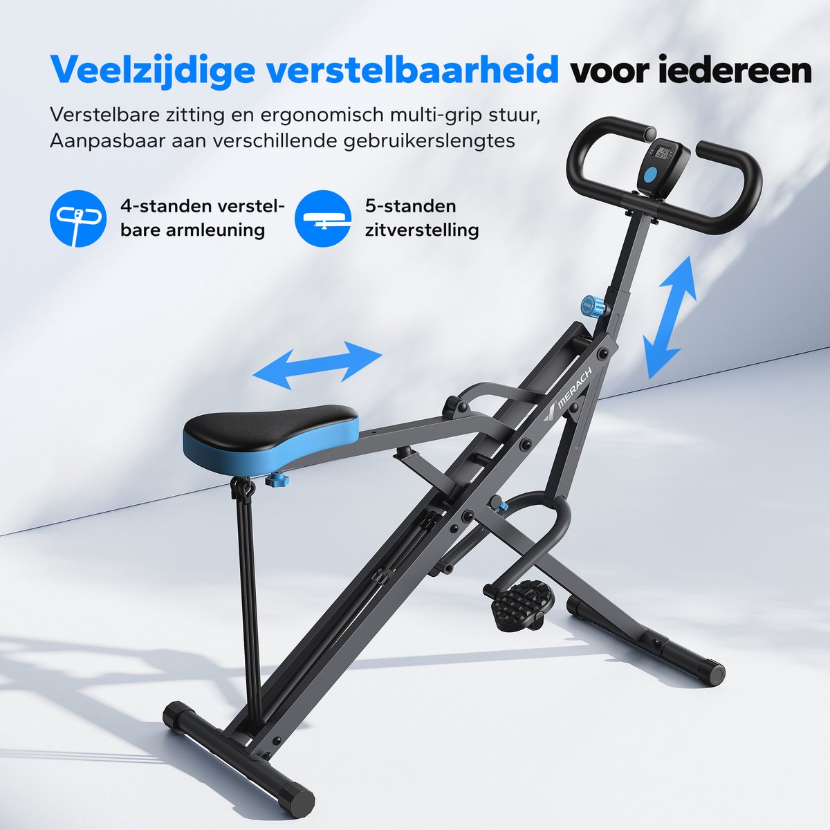 MERACH Verstelbare Roeitrainer - Opvouwbaar - Max. 160 kg - afbeelding 2