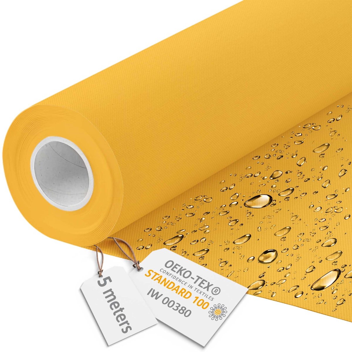 DreamRoots Canvas Waterdicht - Meubelstof per meter 160 cm breed - Waterafstotende stof 220 g/m2 600D - Luifelstof Waterdicht per meter Mango 5M