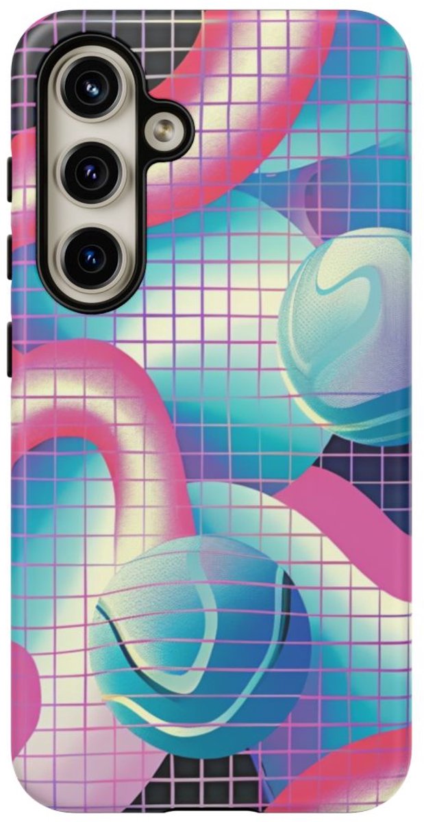 Abstract 3D Geometrisch Patroon – Telefoonhoesje Geschikt voor Samsung Galaxy S24