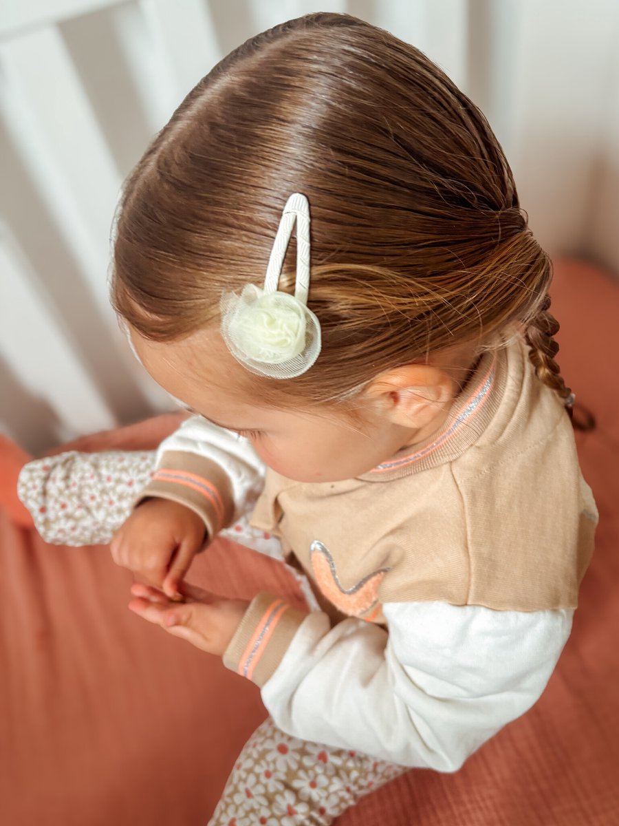 Baby haarspeldjes stars - Mini ballerina ivory