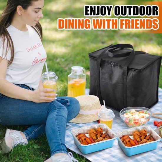 30L geïsoleerde koeltas - koeltasje klein - koeltas - 23*33*41CM - Langdurige koeling - Multifunctioneel voor picknicks, winkelen en kamperen - Geïsoleerde tas - Koeltas - Picknicktas — afbeelding 3