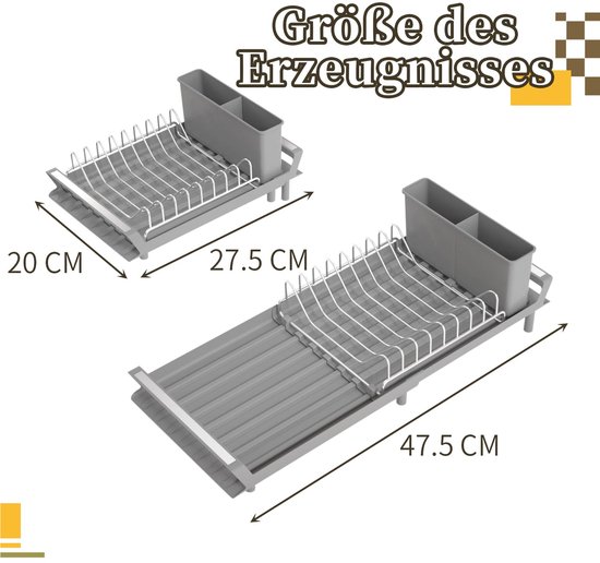 2 X Afdruiprek Voor De Wastafel, Groene Afdruiphulp Voor Servies En Andere Huishoudelijke Voorwerpen Hanger Voor De Gootsteen