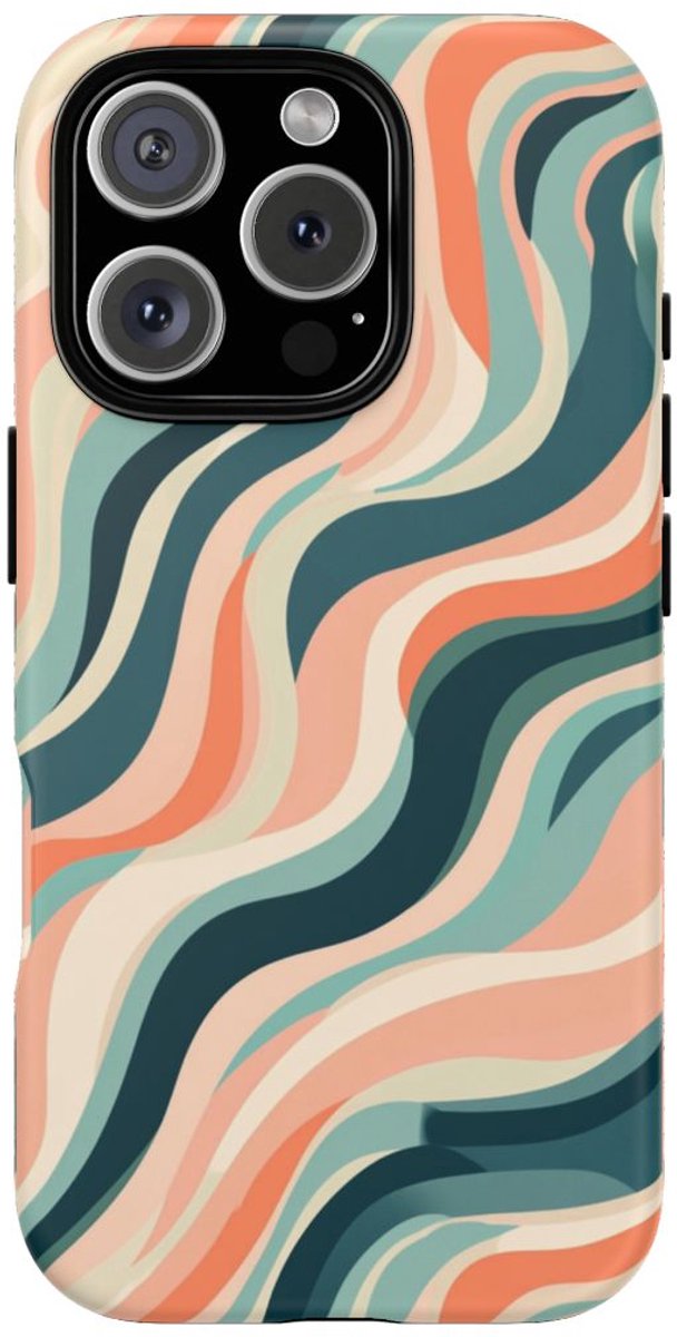 Zwevende Pastellijnen – Telefoonhoesje Geschikt voor iPhone 16 Pro