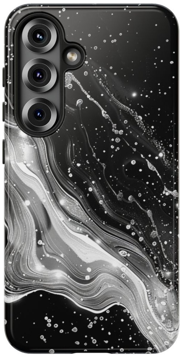 Zwart-Wit Abstracte Galaxie – Telefoonhoesje Geschikt voor Samsung Galaxy S25