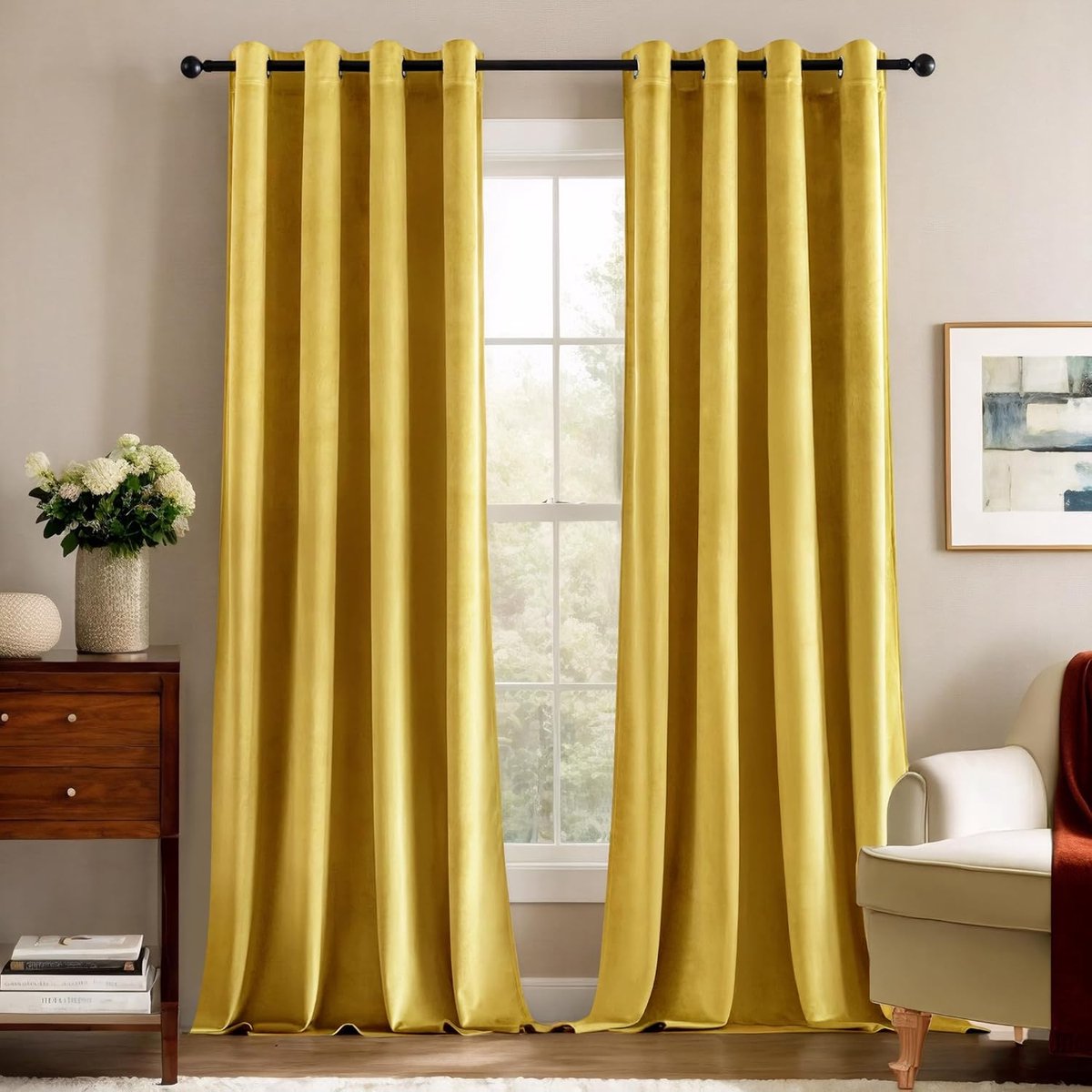 Fluwelen gordijnen - luxe uitstraling - set van 2 - 140x260 cm