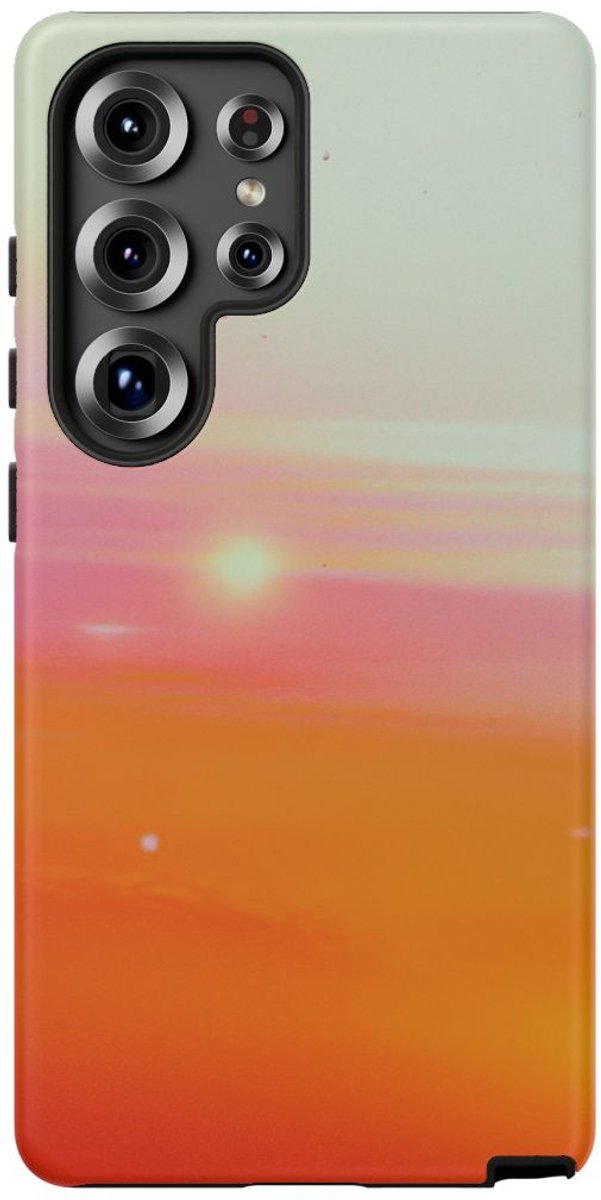 Abstracte Zonsondergangverloop – Telefoonhoesje Geschikt voor Galaxy S25 Ultra