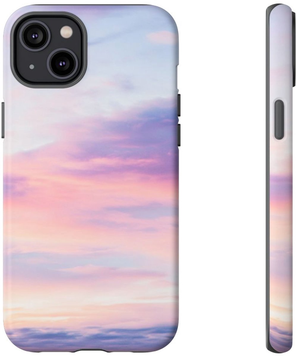 Roze en Blauwe Lucht – Telefoonhoesje Geschikt voor iPhone 14 Plus