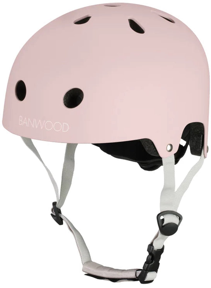 Banwood Kids Eco Fietshelm - Faded Pink - helm - kinderhelm