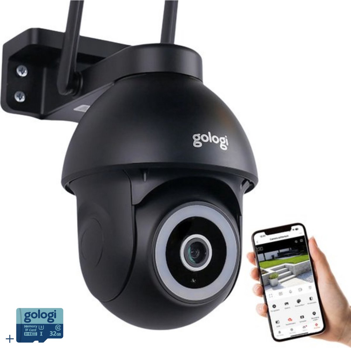 Gologi Superior Outdoorcamera 2 - 3K HD 5MP - LED Lights -