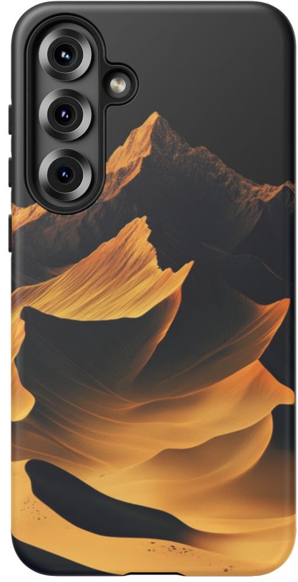 Gouden Berglandschap met Verloop – Telefoonhoesje Geschikt voor Galaxy S25 Plus