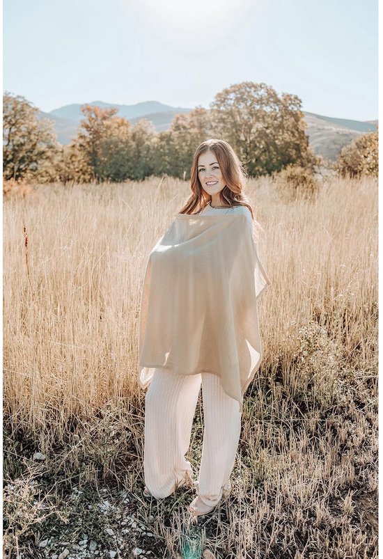 Verpleegdoek - Babyvoedingsmousseline - Verpleeghoes - 75*95cm - Ademend - Katoenen Verpleeghoes - Verpleegsjaal - Voor Moeder Verpleegschort - Multifunctionele Autostoelkap (Khaki) van Gumii. — afbeelding 4