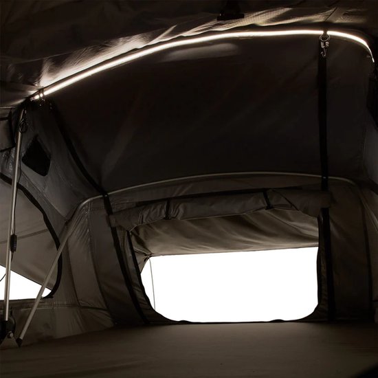 Daktent Lago - 2-personen - Incl. Matras - Zwart / Kaki - 140x240 cm van Merkloos — afbeelding 4