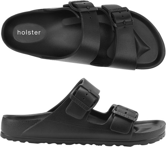 Holster Holster Sundreamer - Vegan Slides - Podologisch Goedgekeurd Slipper ZWART - Maat 36