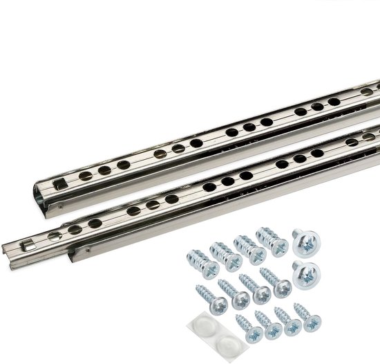 Glissières de tiroir SOTECH 2s (1 paire) 214 mm rainure 17 mm - Glissières pour tiroirs - Glissières à extension partielle