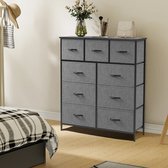 Bol.com Ladekast - Ladenkastje - Stabiele Opbergkast - Compact en Ruimtebesparend - met 9 Stoffen Laden – Ruime Dressoir Kast - ... aanbieding