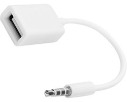 **Allecto Plus - 3.5mm Male Aux Audio Plug Jack to USB Female Converter Adapter - Voor Auto Stereo - MP3 CD Speler - Externe USB Adapter**