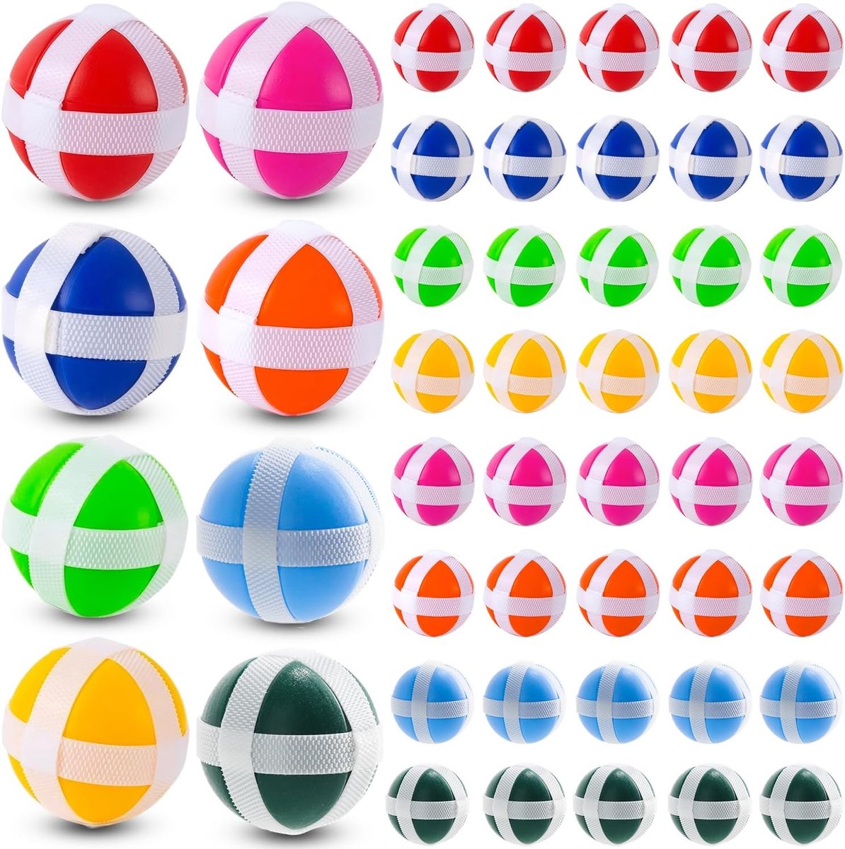 Klittenbandballen - Kleurrijk dartbord spel voor kinderen - 40 stuks