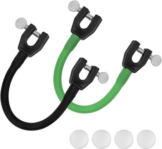 Allecto Plus - Skiconnector voor Kinderen - Ski Training Tool - Ski-uitrusting voor Beginners - Zwart Donkergroen - Inclusief 2 Stuks & 4 Afstandhouders