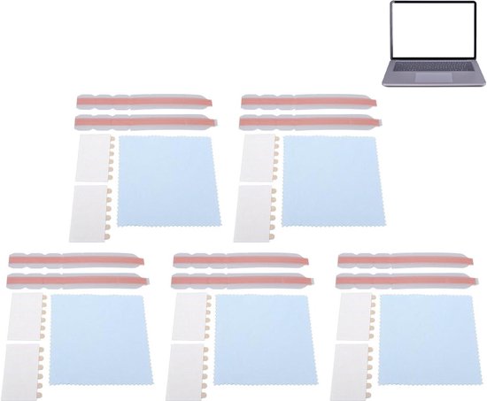 Foto: Allecto premium verwijderbare lijmstrips voor privacyscherm set van 5 privacy filter dubbelzijdige lijm plastic schuifhouderlipjes