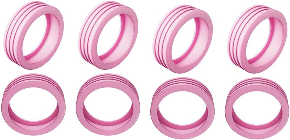 Image of 8 Pcs Suitcases with Wheels - Silicone Luggage Covers for 8 Spinners Wheels - Luggage Protectors - Office Chair Wheel - Pink - Fashion