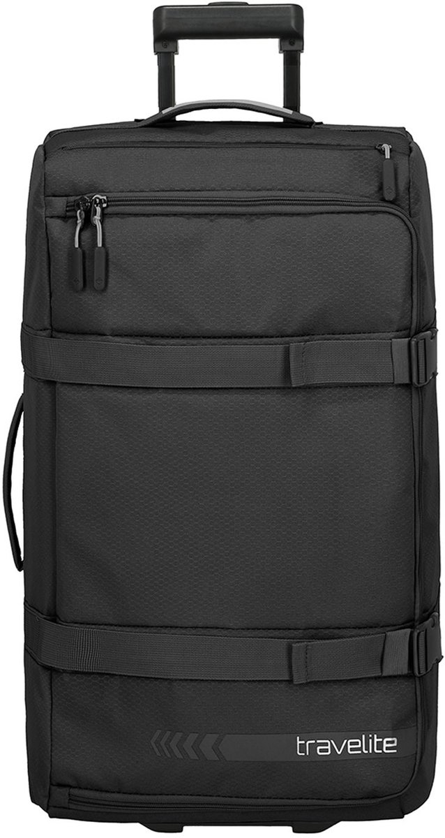 Travelite Kick Off Wheeled Travelbag L – 65L Reistas met Wielen & Trolley Systeem - Zwart