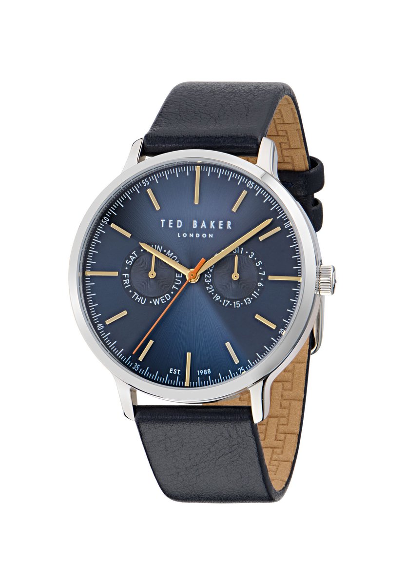 Ted Baker Haarvin Quartz Chronograaf Horloge Blauw Kast: 100% Roestvrij Staal | Armband: 100% Leer 42 BKPHAS501W0, BKPHAS503W0