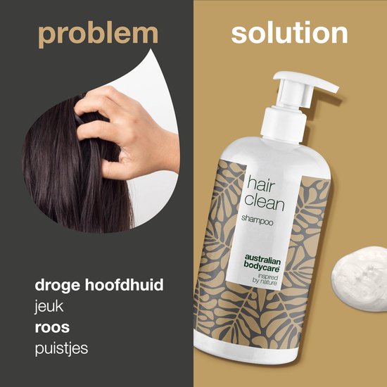 Australian Bodycare Hair Clean Shampoo met Tea Tree Olie 500 ml - Anti-roos shampoo gebaseerd op Tea Tree Olie geschikt voor een jeukende, schilferige, droge en geïrriteerde hoofdhuid - Tegen pukkeltjes en puistjes op de hoofdhuid