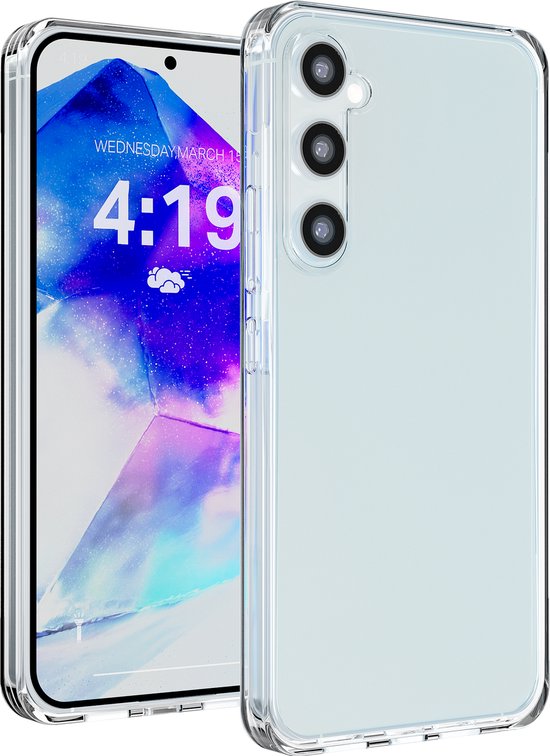 Samsung A55 Hoesje Transparant Siliconen Shockproof Case Schokbestendig Bescherming tot 2 Meter