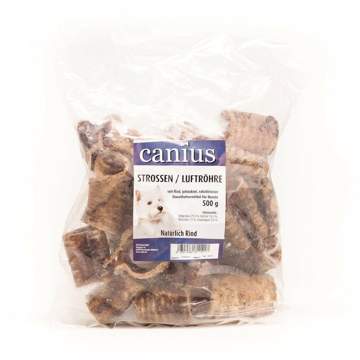 Canius Strossen / Luchtpijp van rundvlees 500g - Rundvlees