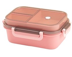 Lunch Box Lunch Box with Dividers, Double Layer All-in-One Lunch Box, Leak-proof Lunch Box with Cutlery for Work, School, Picnic