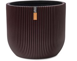 Capi Europe - Bloempot bol Groove Indoor - 17x15 - Zwart rood - Opening Ø15 - Bloempot voor binnen - 5 jaar garantie - BGVBR133
