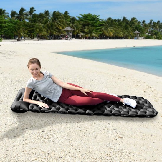 Ibenzoa® Ultralichte Opblaasbare Campingmat met Kussen en Waterdichte Eigenschappen voor Outdoor Avonturen van Ibenzoa — afbeelding 4