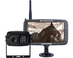 Luda.Farm TrailerCam HD – paarden trailercamera - Draadloos camerasysteem voor paardentrailer en paardenwagen - Tot 100 meter draadloos bereik - Stressvrij met je paard op pad - Altijd weten wat jouw paard onderweg doet