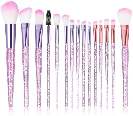 Foto: Boraboi professionele 15 delige make up kwastenset voor complete schoonheidsroutine met zachte borstelharen