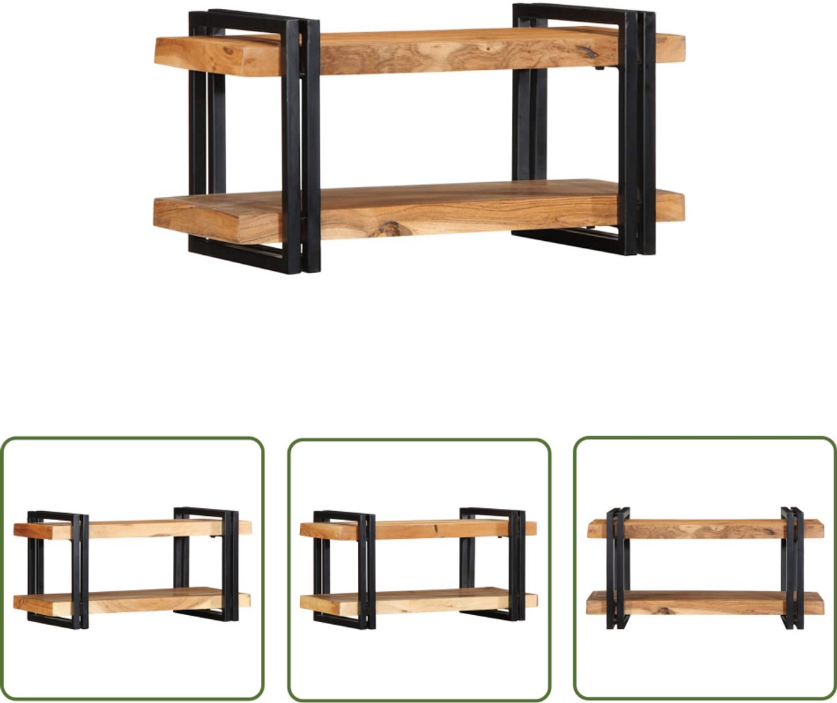vidaXL Houten Kast - Wandrek - Wandschap 70x33x35 cm massief acaciahout - Opbergkast - Salontafel - Tv Stand