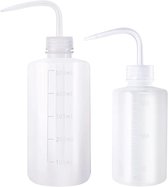 Bouteilles souples 2 pièces - 500 ml et 250 ml bouteilles de lavage en plastique pour le nettoyage au savon vert