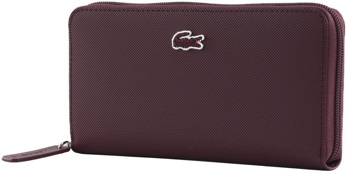 LACOSTE portemonnee Zip Wallet Winetasting paars