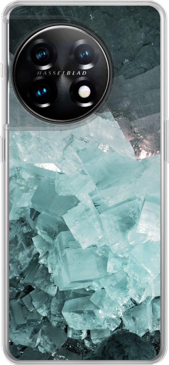 Telefoonhoesje Geschikt voor OnePlus 11 hoesje - Natuursteen - Kristallen - Luxe - Siliconen Telefoonhoesje Telefoonhoesje