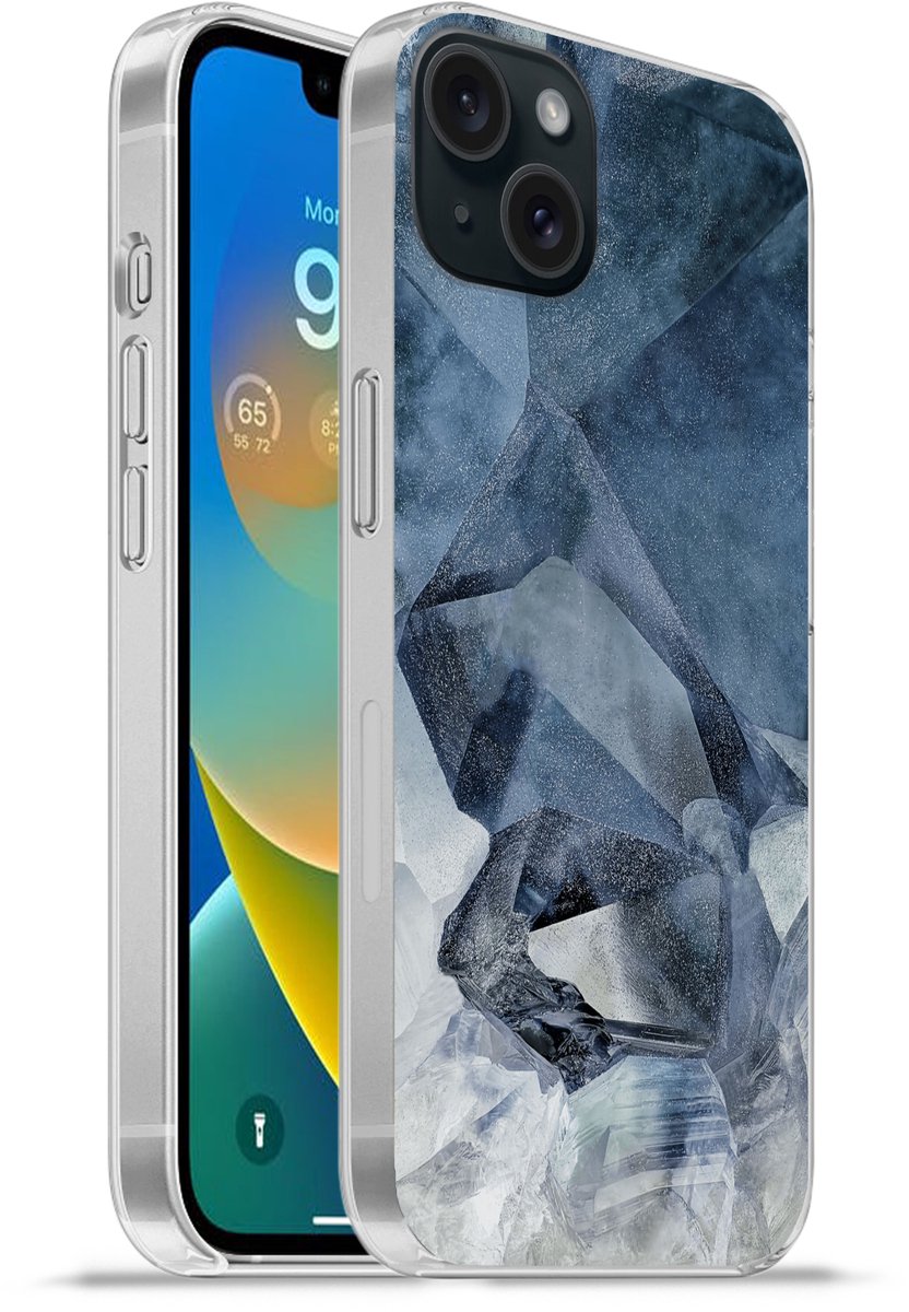 Telefoonhoesje Geschikt voor iPhone 15 Plus hoesje - Edelsteen - Natuurstenen - Mineralen - Siliconen Telefoonhoesje Telefoonhoesje